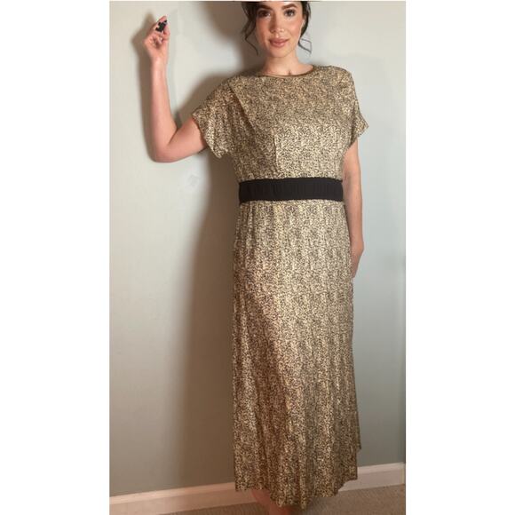 Dries Van Noten Iconic Gorgeous Column Dress ~ Gold Metallic Black ~ Sz 44 - Picture 2 of 8